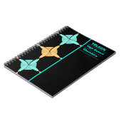 Gepersonaliseerd kleurig patroon notitieboek (Linkerzijde)