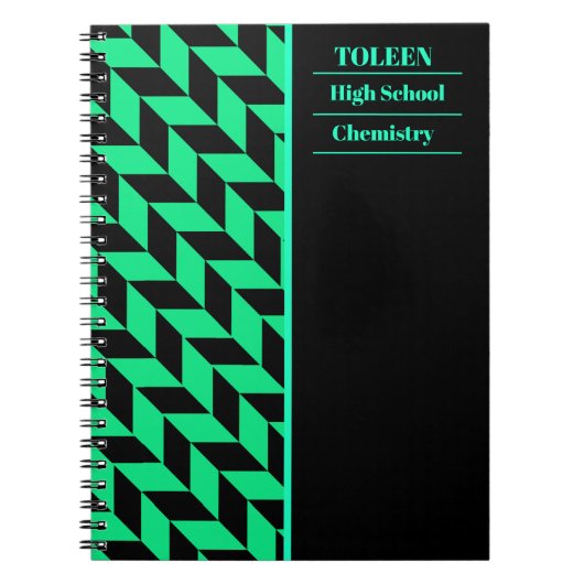 Gepersonaliseerd kleurig patroon notitieboek (Voorkant)