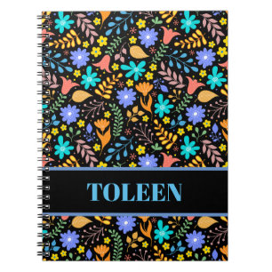 Gepersonaliseerd kleurig patroon notitieboek