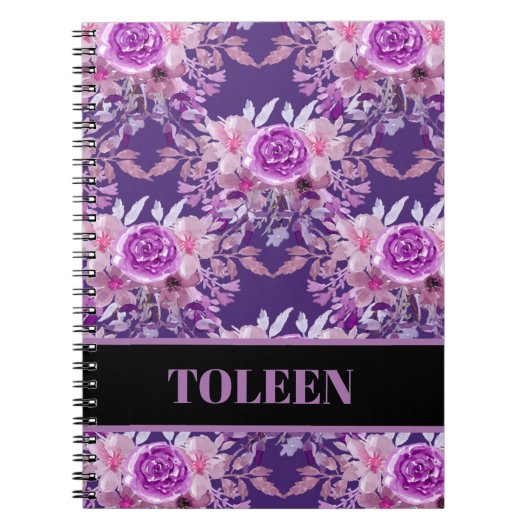 Gepersonaliseerd kleurig patroon notitieboek (Voorkant)