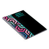 Gepersonaliseerd kleurig patroon notitieboek (Rechterzijde)