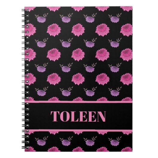 Gepersonaliseerd kleurig patroon notitieboek (Voorkant)