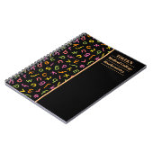 Gepersonaliseerd kleurig patroon notitieboek (Linkerzijde)