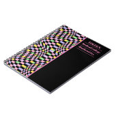 Gepersonaliseerd kleurig patroon notitieboek (Linkerzijde)