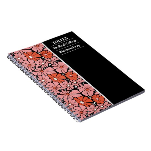 Gepersonaliseerd kleurig patroon notitieboek (Rechterzijde)