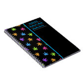 Gepersonaliseerd kleurig patroon notitieboek (Rechterzijde)