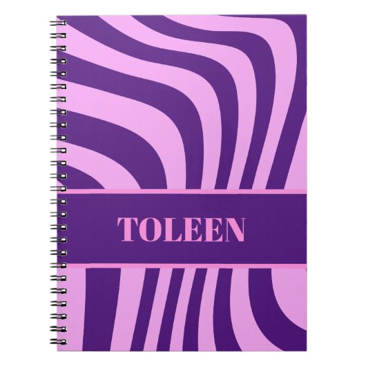 Gepersonaliseerd kleurig patroon notitieboek (Voorkant)