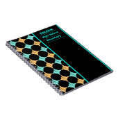 Gepersonaliseerd kleurig patroon notitieboek (Rechterzijde)