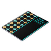 Gepersonaliseerd kleurig patroon notitieboek (Linkerzijde)