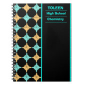 Gepersonaliseerd kleurig patroon notitieboek (Voorkant)