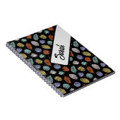 Gepersonaliseerd kleurig patroon notitieboek (Rechterzijde)