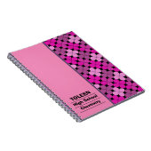 Gepersonaliseerd kleurig patroon notitieboek (Rechterzijde)