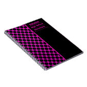 Gepersonaliseerd kleurig patroon notitieboek (Rechterzijde)