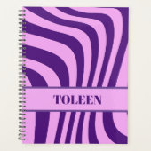 Gepersonaliseerd kleurig patroon planner (Voorkant)