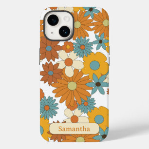 Gepersonaliseerd kleurrijk bloemenpatroon Case-Mate iPhone 14 hoesje