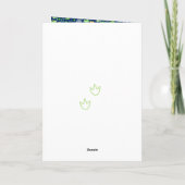 Gepersonaliseerd kleurrijk dinosauruspatroon kaart (Achterkant)