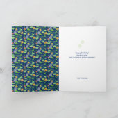 Gepersonaliseerd kleurrijk dinosauruspatroon kaart (Binnen)