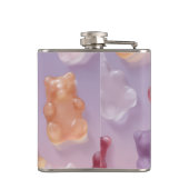 Gepersonaliseerd Kleurrijk Gummy Beer Patroon Heupfles (Achterkant)