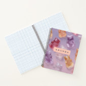 Gepersonaliseerd Kleurrijk Gummy Beer Patroon Notitieboek (Binnen)