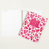 Gepersonaliseerd kleurrijk liefdeshartspatroon planner (Display)