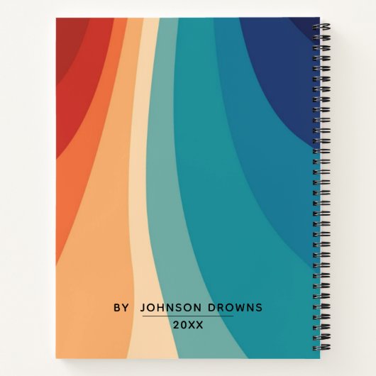 Gepersonaliseerd kleurrijk Notitieboek (Achterkant)