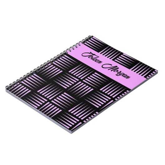 Gepersonaliseerd kleurrijk patroon niet notitieboek (Linkerzijde)