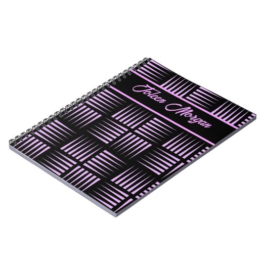 Gepersonaliseerd kleurrijk patroon niet notitieboek (Linkerzijde)