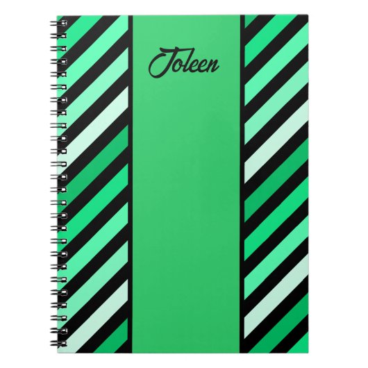 Gepersonaliseerd kleurrijk patroon niet notitieboek (Voorkant)