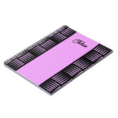 Gepersonaliseerd kleurrijk patroon niet notitieboek (Linkerzijde)