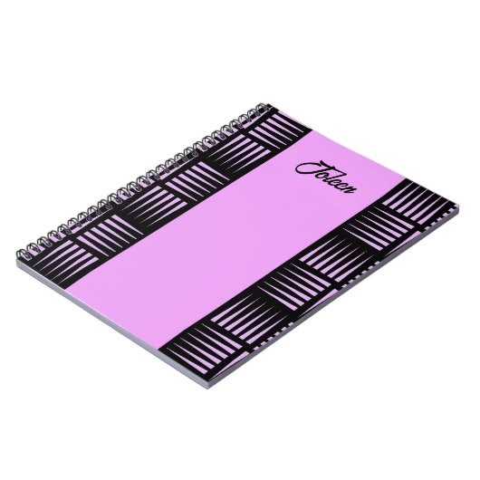 Gepersonaliseerd kleurrijk patroon niet notitieboek (Linkerzijde)