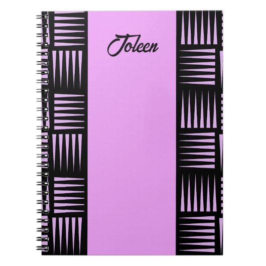 Gepersonaliseerd kleurrijk patroon niet notitieboek (Voorkant)