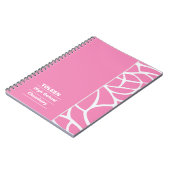 Gepersonaliseerd kleurrijk patroon niet notitieboek (Linkerzijde)