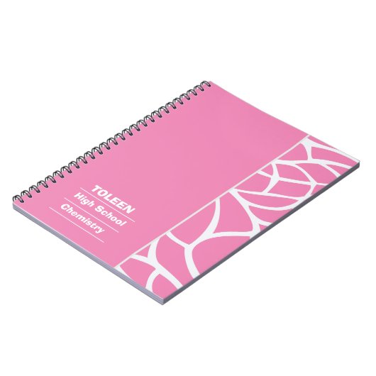 Gepersonaliseerd kleurrijk patroon niet notitieboek (Linkerzijde)
