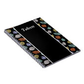 Gepersonaliseerd kleurrijk patroon niet notitieboek (Rechterzijde)