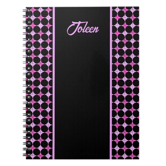 Gepersonaliseerd kleurrijk patroon niet notitieboek (Voorkant)