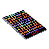 Gepersonaliseerd kleurrijk patroon notitieboek (Rechterzijde)