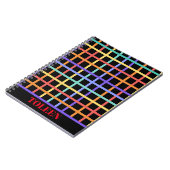 Gepersonaliseerd kleurrijk patroon notitieboek (Linkerzijde)