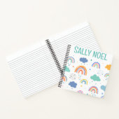 Gepersonaliseerd kleurrijk regenboog notitieboek (Binnen)