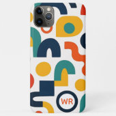 Gepersonaliseerd Kleurrijk Retro Vormen Kunstpatro Case-Mate iPhone Case (Achterkant)