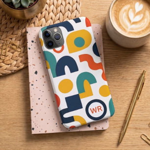 Gepersonaliseerd Kleurrijk Retro Vormen Kunstpatro Case-Mate iPhone Case