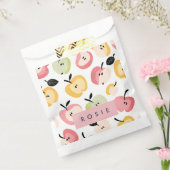 Gepersonaliseerd kleurrijk Schattige appelpatroon Bedankzakje (Gezegeld)