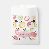 Gepersonaliseerd kleurrijk Schattige appelpatroon Bedankzakje (Voorkant)