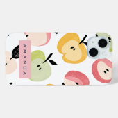Gepersonaliseerd kleurrijk Schattige appelpatroon Case-Mate iPhone Case (Achterkant (horizontaal))