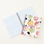 Gepersonaliseerd kleurrijk Schattige appelpatroon Notitieboek (Binnen)