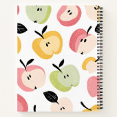 Gepersonaliseerd kleurrijk Schattige appelpatroon Notitieboek (Achterkant)
