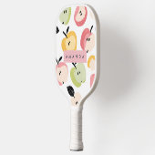Gepersonaliseerd kleurrijk Schattige appelpatroon Pickleball Paddle (Links)
