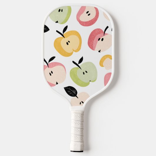 Gepersonaliseerd kleurrijk Schattige appelpatroon Pickleball Paddle (Achterkant)