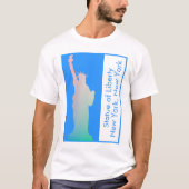 Gepersonaliseerd kleurrijk Vrijheidsbeeld New York T-shirt (Voorkant)