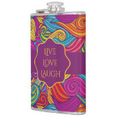 Gepersonaliseerd kleurrijk zwenpatroon met wielstr heupfles (Links)