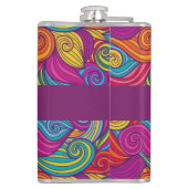 Gepersonaliseerd kleurrijk zwenpatroon met wielstr heupfles (Achterkant)